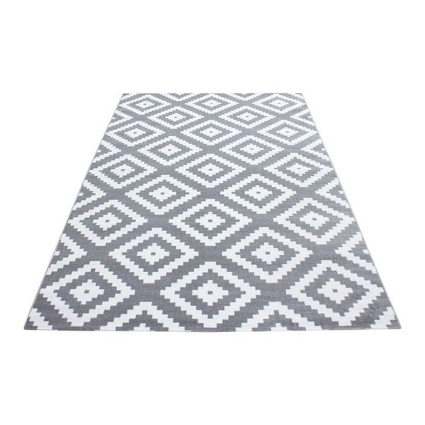 Ayyildiz - Modern matta med eleganta design, kort lur Grå Vit - (120x170 cm)