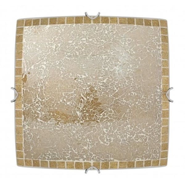 Taklampa - CARBONO - Amberfärgat glas - 4xE27 - 11x50x50 cm - Kontemporär