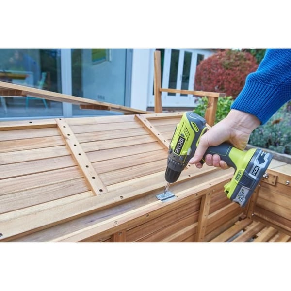 Sladdlös kompakt slagborrskruvdragare - RYOBI - R18PD2-215G - 18V - 10 mm chuck - 2 batterier 1,5 Ah & laddare 1,5 A