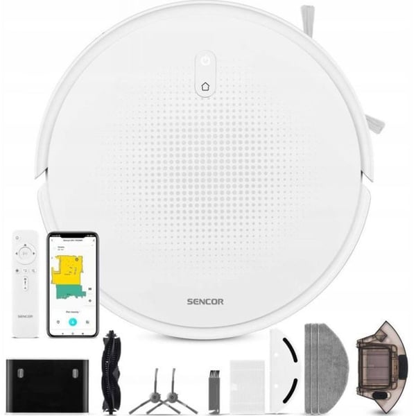 Robotdammsugare - SENCOR - SRV 7450WH - Vit - 0,6 liter - 90 min batteritid