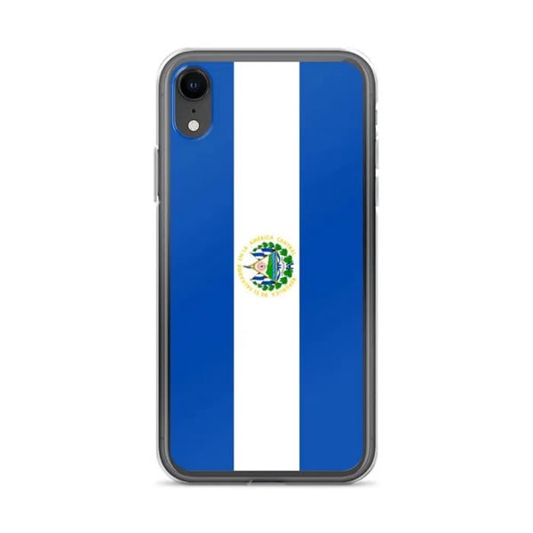 Mobilskal – El Salvador Flagga – Kompatibel med iPhone XR – Mjuk Fodral – Stöttålig och Chockresistent - Silikon - Pixelforma