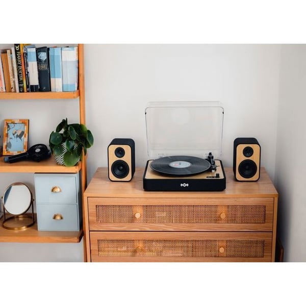 Platinaskiva - MARLEY - REVOLUTION - Bluetooth 5.3 - 2 Högtalare - Hållbar Bambudesign