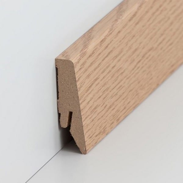 PROVISTON Sockel nr 217 MDF 18 x 58 x 2500 mm ek för att limma, klämma, skruva & spika Belagd MDF-kärna 12,5 meter | 5 stycken