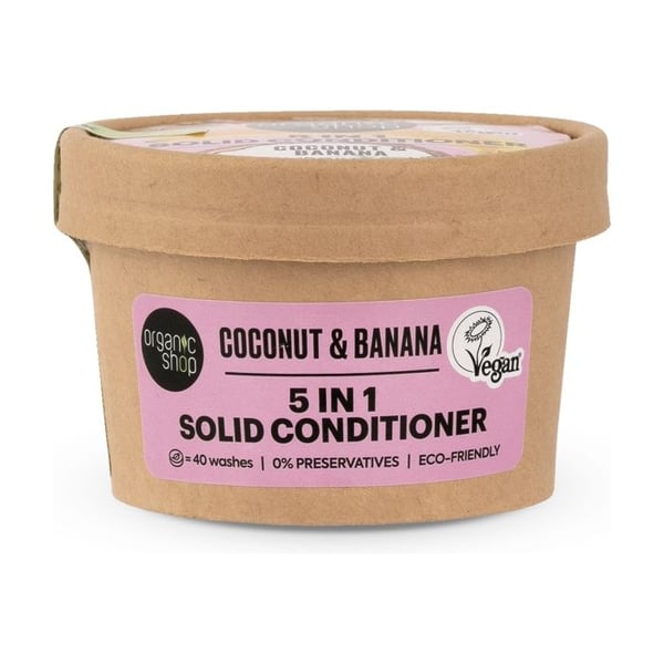 ORGANISK BUTIK - Fast balsam 5 i 1 banan och kokos 60 g