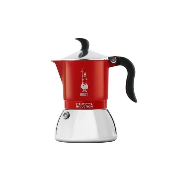 Bialetti Fiammetta Induktionskaffekokare 4 koppar 0,18L aluminium färger röd-svart