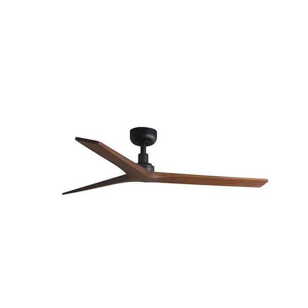 Takfläkt - FARO BARCELONA - KLIM M - Ø125 cm - Utan ljus - 6 hastigheter - Valnötsblad