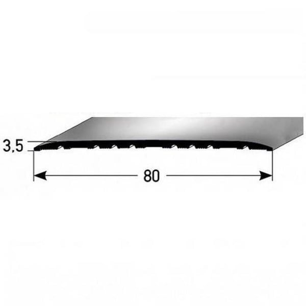 PROVISTON Övergångsprofil Aluminiumövergångsprofil 80 x 1000 mm Ljusbrons med skruv.