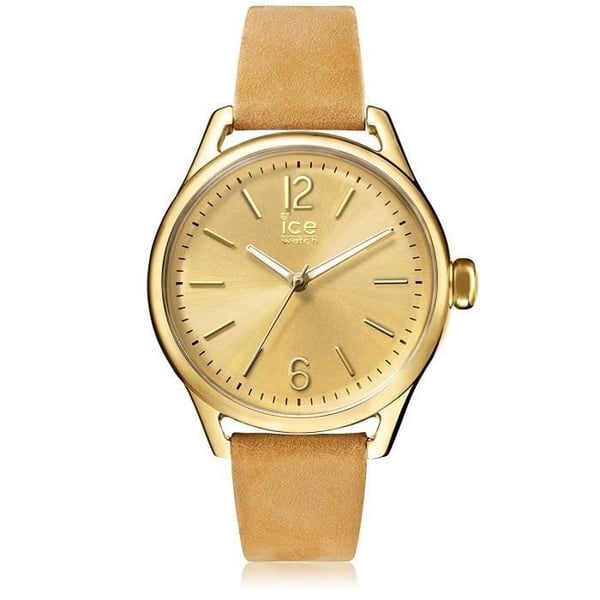 Klocka - Ice-Watch - ICE time Beige Gold - Läder - Analog - Chic