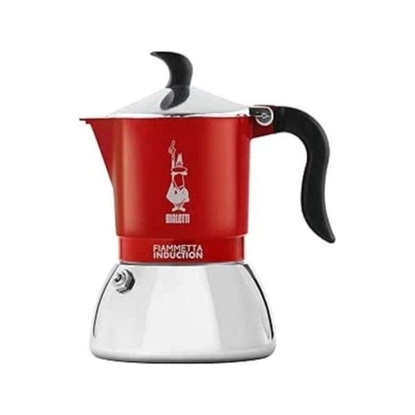 Cafetera Italiana Bialetti Fiammetta Induktion 4 koppar 0,18L aluminium färger röd-svart