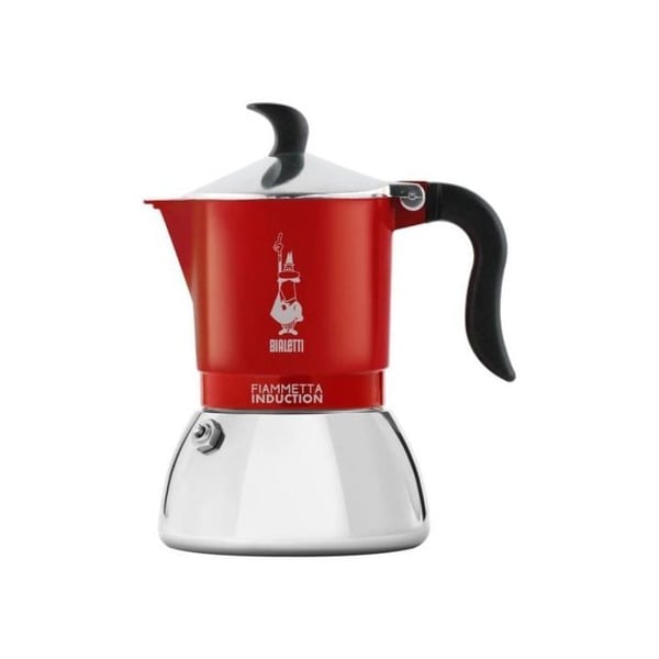 Cafetera Italiana Bialetti Fiammetta Induktion 4 koppar 0,18L aluminium färger röd-svart