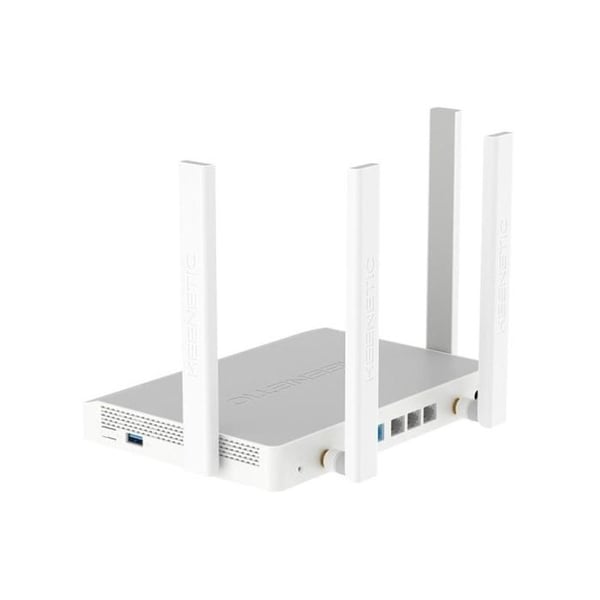 Keenetic Hero 4G+ Router Modem - WiFi 6 - AX1800 - Dobbeltbånd - 4 Gigabit-porte - Cybersikkerhedsbeskytter