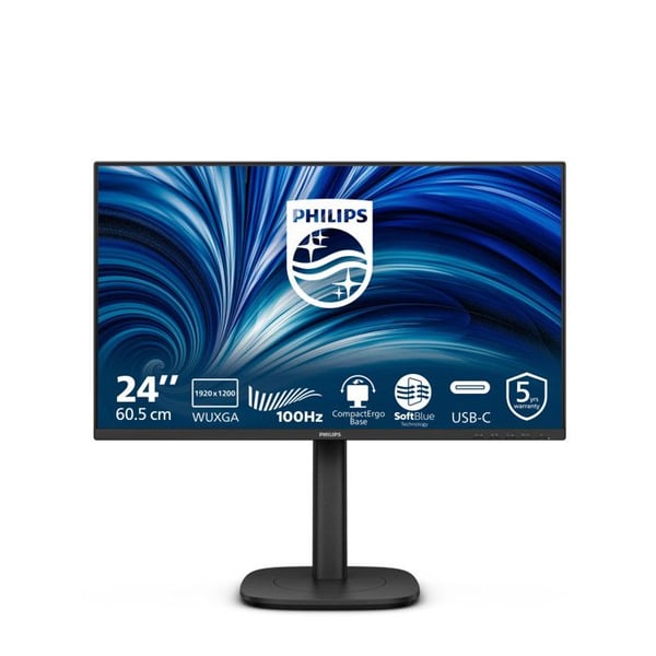 Philips Skärm PC 24B2N3200D/00 24.1'' IPS 1920x1200 100Hz Ergonomisk Svart