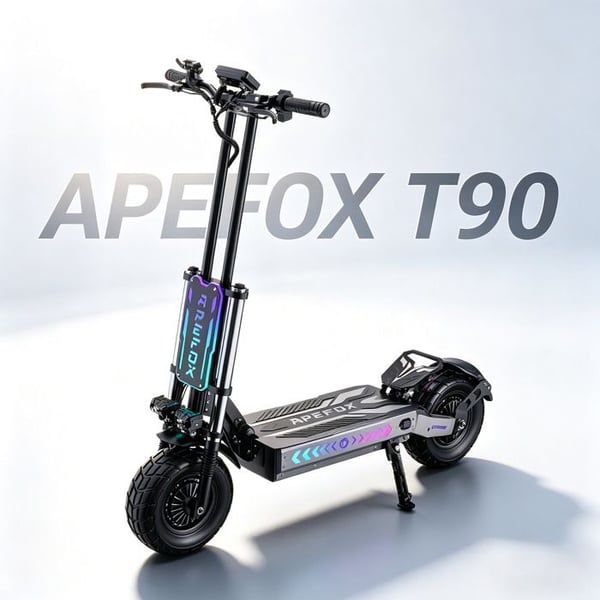 Trottinette Elektrisk APEFOX T90 - 4200W (2x2100W) - Batteri 60V 31.2Ah - Rækkevidde 100km - 13 Tommer