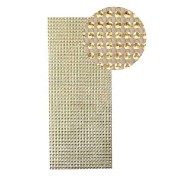 Graine Créative - Klistermärke med strass 10 x 25 cm Guld