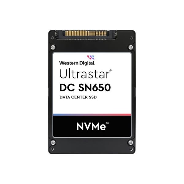 SSD - WESTERN DIGITAL - WD Ultrastar DC SN650 - 7.68 To - Intern - U.3 PCIe 4.0 (NVMe)