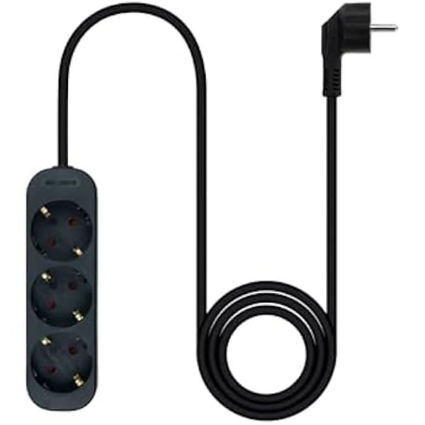 NANOCABLE 10.38.0003-NS-BK - Eldosa med 3 uttag, 1,4 m, Svart