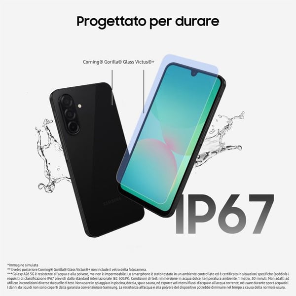 Matkapuhelin - SAMSUNG - A26 5G DS - 256 Go - 8 Go RAM - Musta