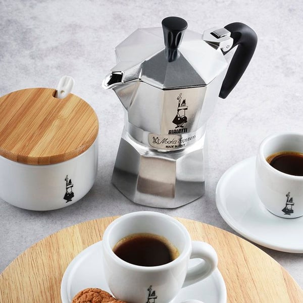 Kaffekanna - BIALETTI - Moka Express - För alla spisar utom induktion - 18 koppar - 810 ml - Rostfritt stål