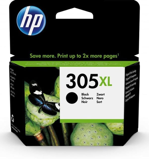 Bläckpatron - HP - 305XL - Hög kapacitet - Pigmentbläck - Svart