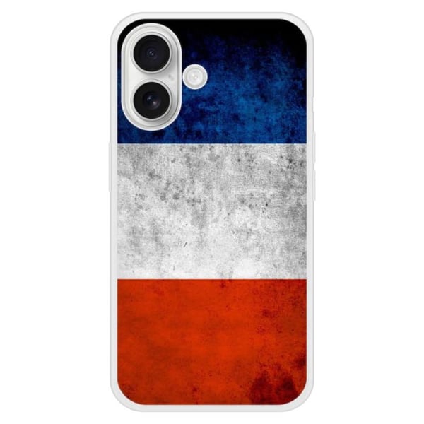 Siliconförstärkt skal med tryck kompatibelt med Apple iPhone 16 Plus Frankrikes flagga