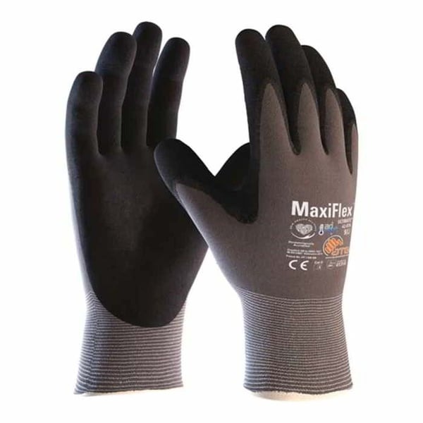 Arbejds Handske - ATG - MaxiFlex® Ultimate™ AD-APT® 42-874 - Størrelse 7 - Grå/Sort