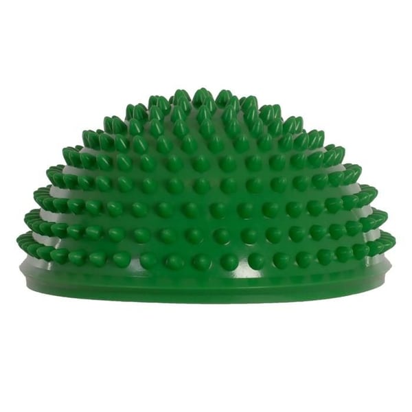 Massageboll halvsfär - SOFTEE - 16 cm - Höjd 8 cm - Yta med piggar - Grön