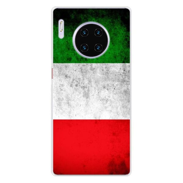 1001Coques - Silikonfodral kompatibelt med Huawei Mate 30 Pro - Mönster italiensk flagga - Originaldesign tryckt i Frankrike