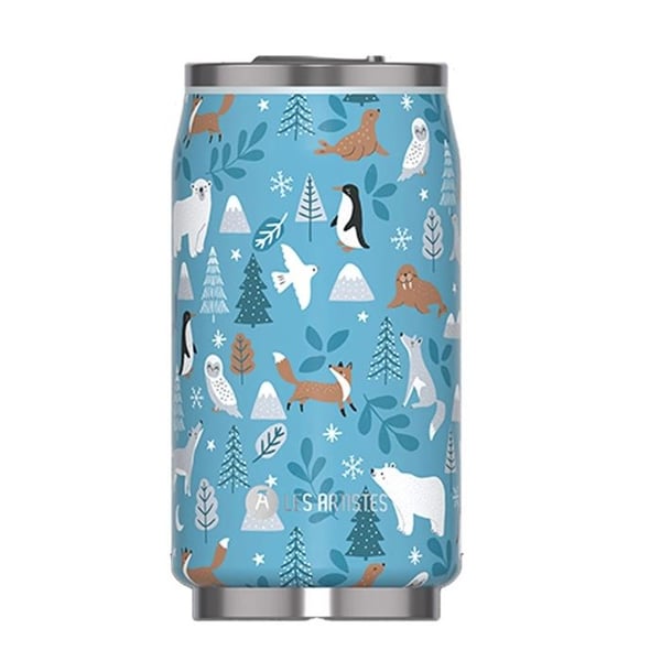 Isolerad flaska - Les Artistes Paris - 280 ml Polar Can - Rostfritt stål - Läcksäker - Elegant design
