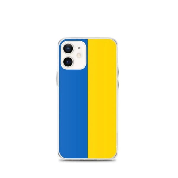Mobilskal - PIXELFORMA - Ukrainas flagga - Kompatibel med iPhone 12 mini - Flexibel - Hållbar