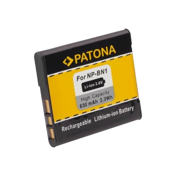 Batteri - PATONA - Li-Ion 630 mAh - Kompatibel med Sony Action Cam - Svart - 3.6 V