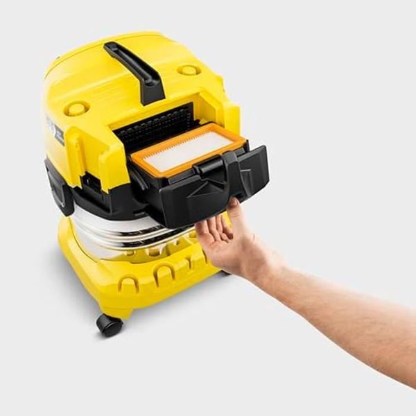 Grovrengöringsmaskin - KÄRCHER - WD 4-18 S Dual V-20/22 - Motor 36 V - Stålbehållare 20 l - Tillbehör ingår