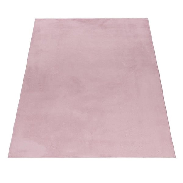 Ayyildiz Modern design matta Ros 80 x 250 cm lång lugg, Enfärgad, för Vardagsrum, Baksida i bomull