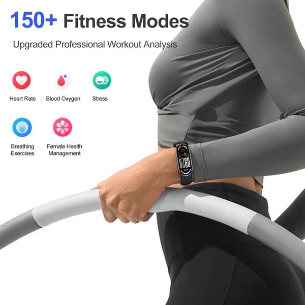 Xiaomi Smart Band 10 — Smartklocka AMOLED 1,72" Svart, 21 dagars batteritid, 5 ATM