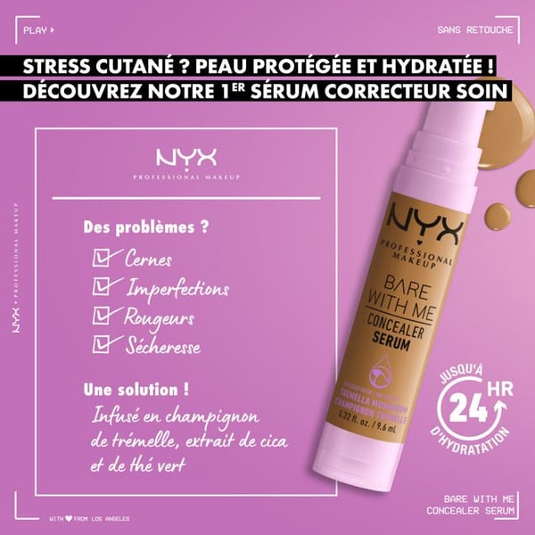 Sérum Korrigerende - NYX PROFESSIONAL MAKEUP - Bare With Me - Naturlig Finish - Vegansk - Farve Mocha (11)