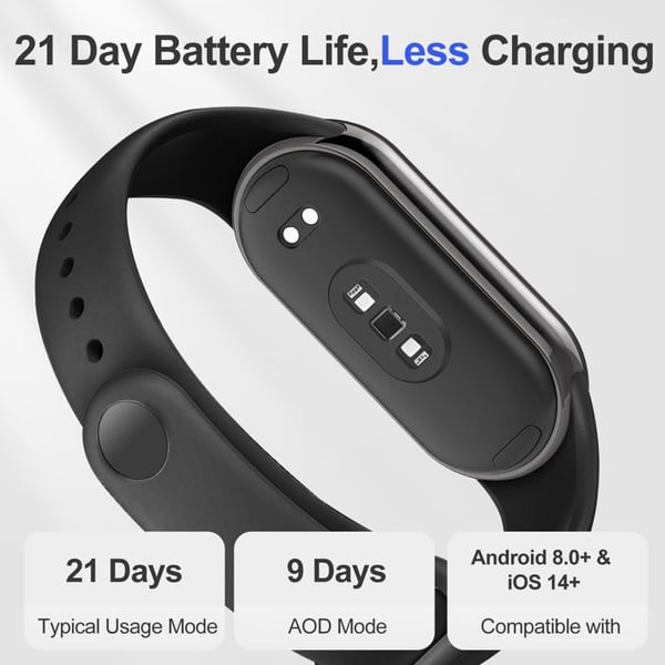 Xiaomi Smart Band 10 — Smartklocka AMOLED 1,72" Svart, 21 dagars batteritid, 5 ATM