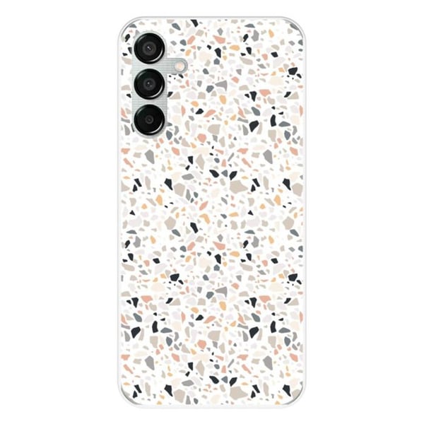 Tryckt silikonfodral som är kompatibelt med Samsung Galaxy M15 5G Terrazzo färg