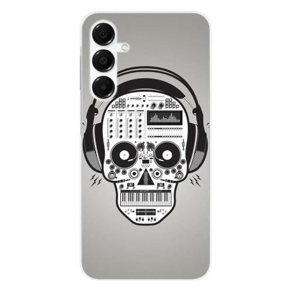 Siliconfodral - Kompatibel med Samsung Galaxy A36 5G - design med dödskalle och musik