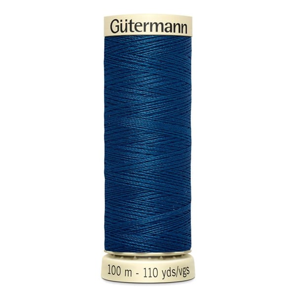 Sats med 5 rullar 100m Tråd 100% polyester Gutermann Ref 788988 - Att 967 - mörk paon