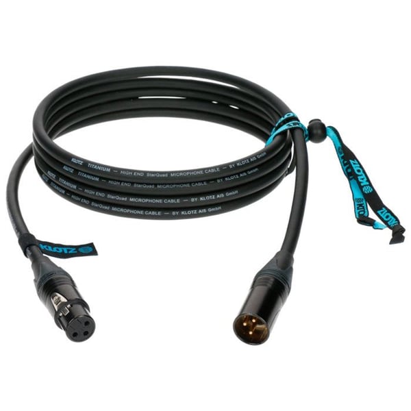 Klotz Kabel Titanium StarQuad XLR hane/hona Neutrik, 5m Mikrofonkabel