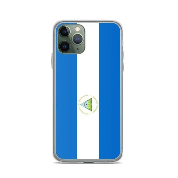 Telefonskydd – Nicaragua-flagg – Kompatibel med iPhone 11 Pro – Mjuk Fodral – Slitstark och Stötsäker - Silikon - Pixelforma