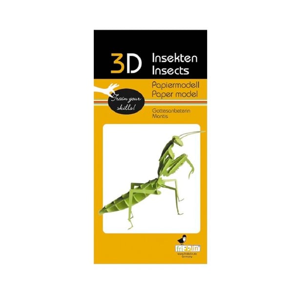 Fridolin - 3D-modell i papper Mantisdjur