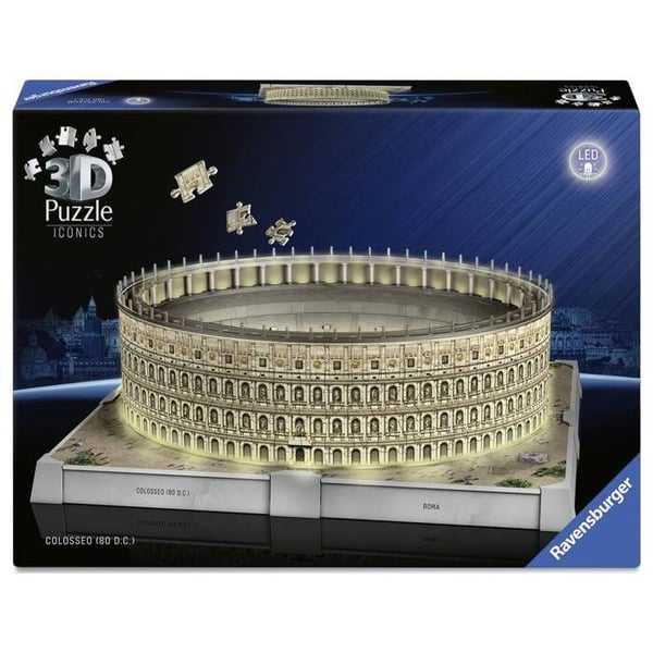 3D Palapeli - RAVENSBURGER - Colosseum Rooma - LED-valolla - Arkkitehtuuri & Monumentti - Itse koottava