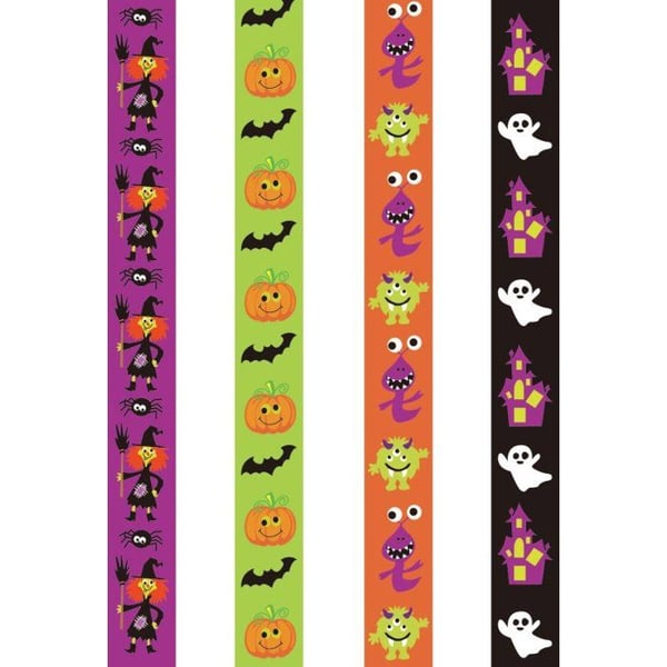 MégaCréa DIY - Pappersremsor för Halloween girlang 2x20 cm 84 stycken