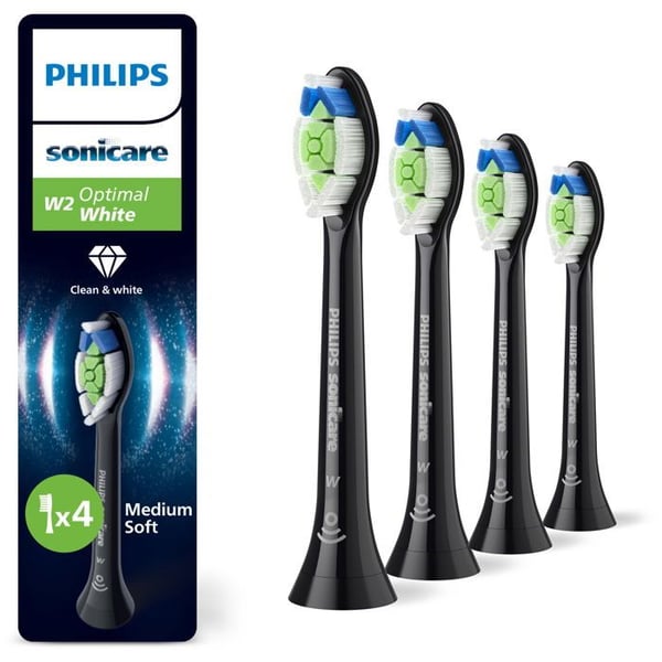 Tandborsthuvuden - PHILIPS - Sonicare Optimal White HX6064/88 - 4 stycken - Svart - Sonic