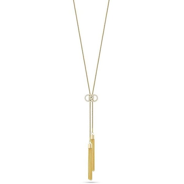 Collier - Liu Jo - LJ2647 - Guldpläterad stål - Justerbar längd 80 cm - Hängande med kristaller