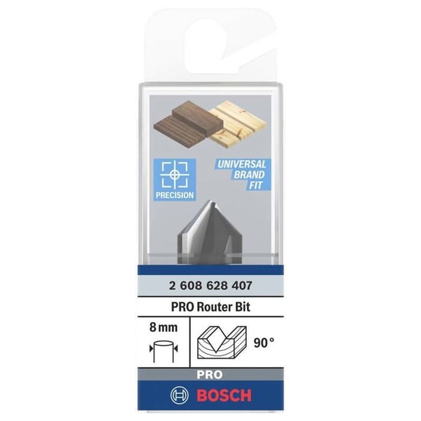 Spårfräs - BOSCH - 2608628407 - Ø 8mm - L 45mm - Tvåeglad hårdmetall