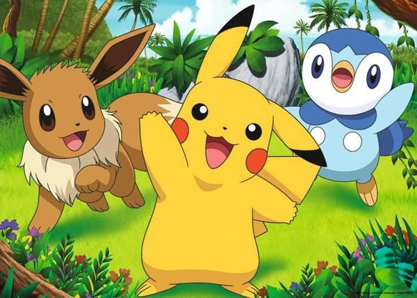 Pussel 2x24p - pikachu och hans pokémonvänner