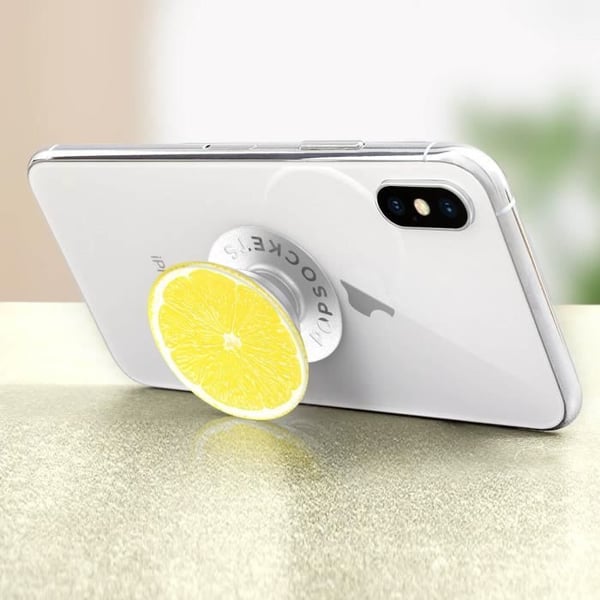 Tillbehör för smartphone - POPSOCKETS - PopGrip - Citrondesign - Fällbar - Videostöd