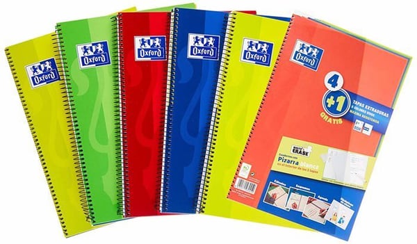 Cahier - Oxford - 400122761 - Paket med 4 - 80 blad - Write-Erase omslag