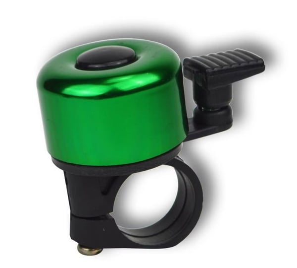 Mini cykelklocka - KIDDIMOTO - Mini - Grön - Anodiserad aluminium rostbeständig - För styren 2–2,5 cm